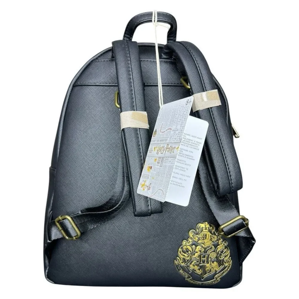 NEW Loungefly Harry Potter Trilogy Triple Pocket Mini Backpack